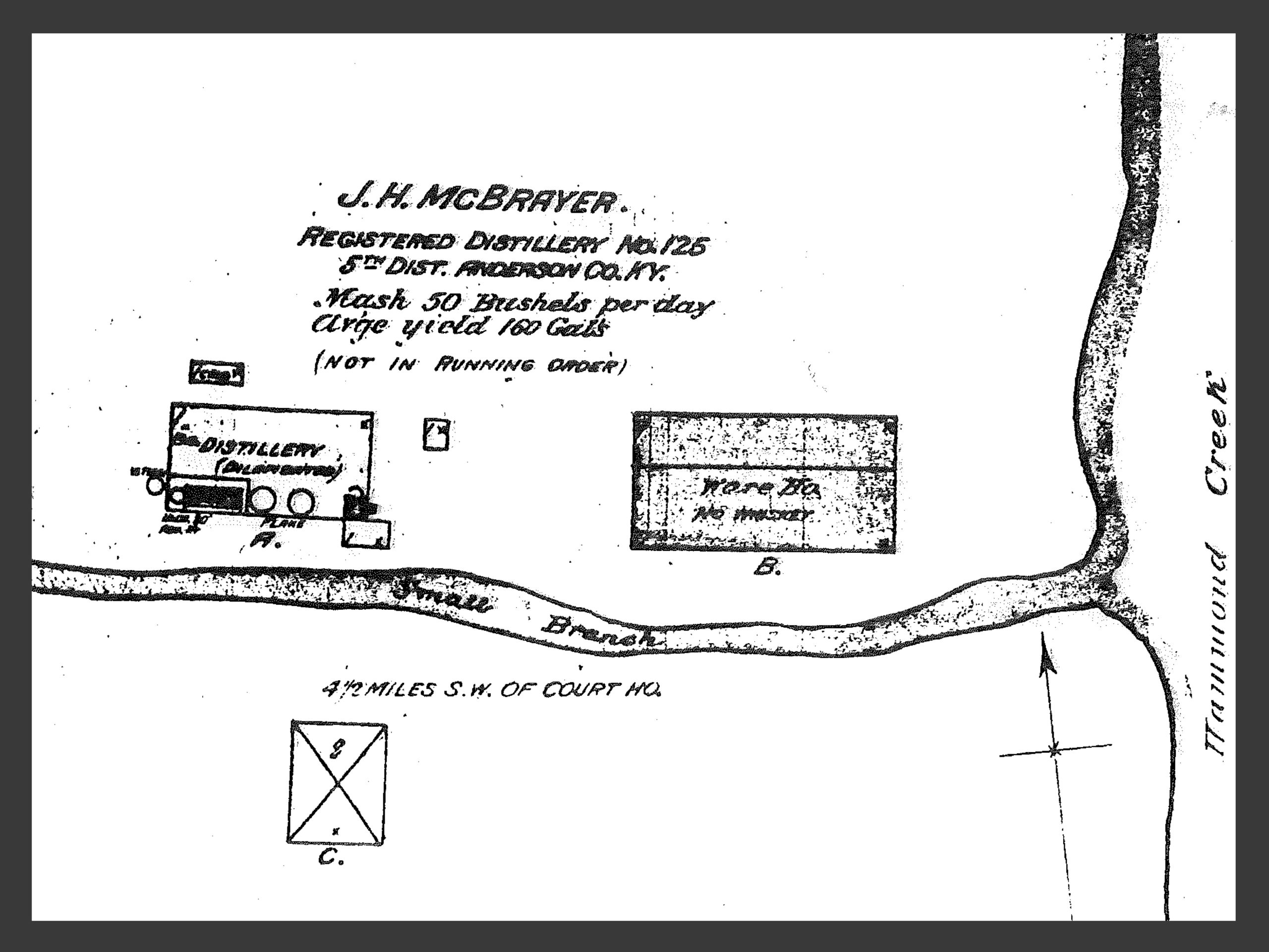 J.H. McBrayer Distillery No. 125 Map