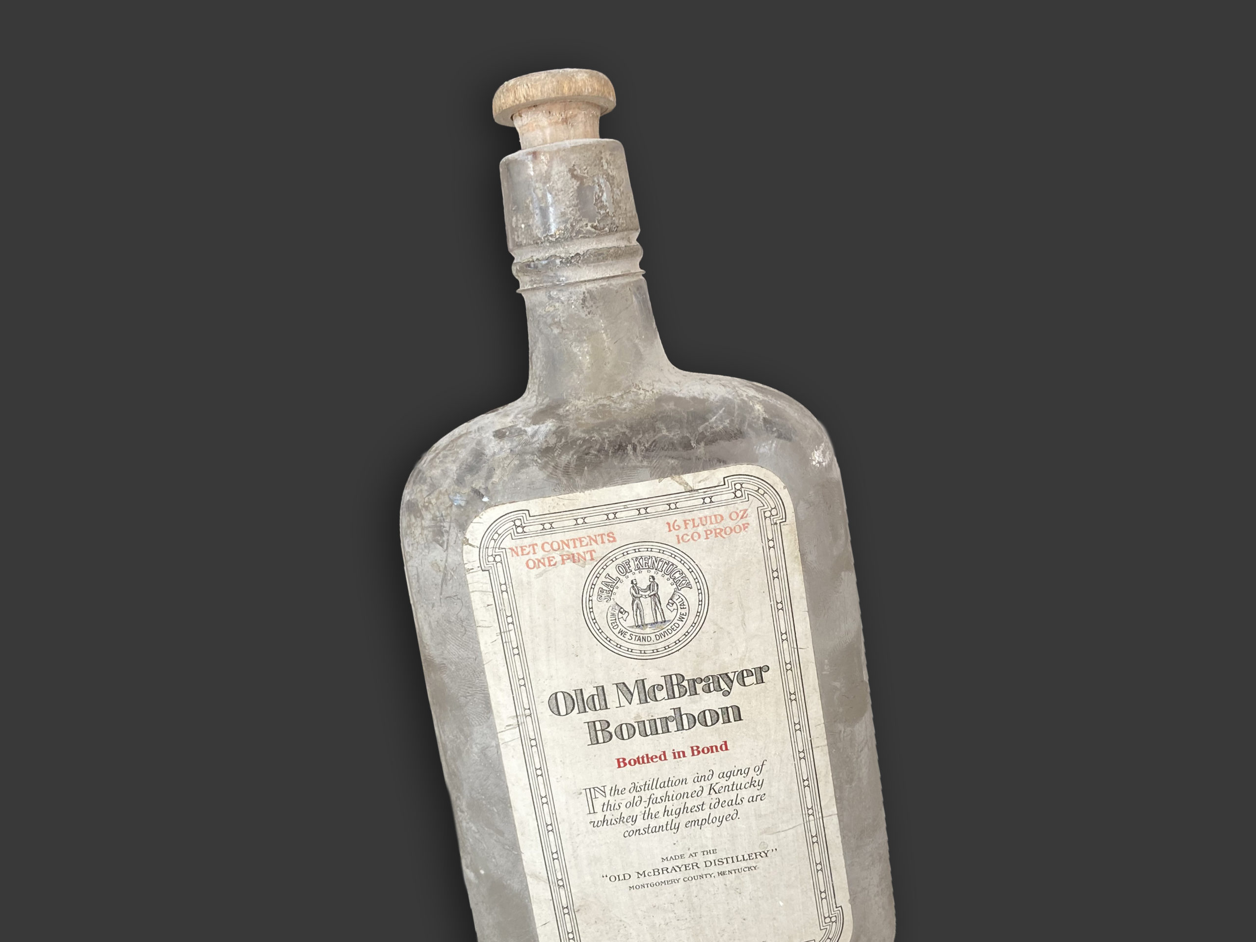 Early 1900’s Old McBrayer Bourbon Bottle